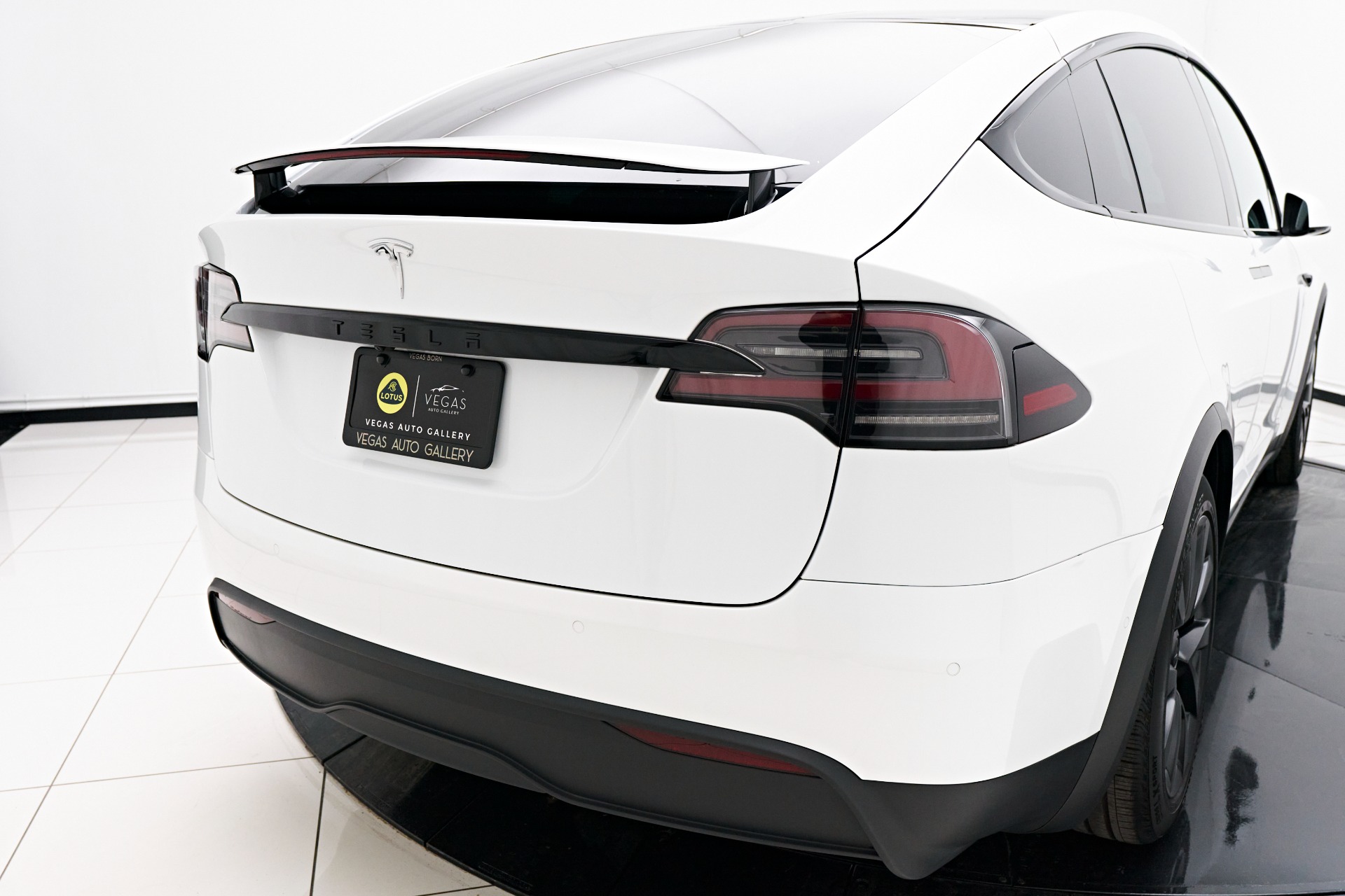 Tesla model deals x back view