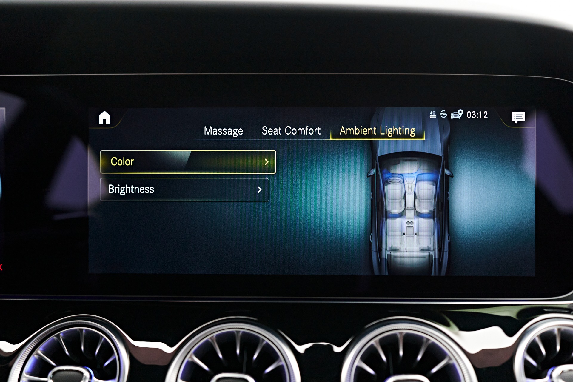 mercedes classe a ambient lighting a 64 colori by audio elite